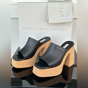 Stella McCartney Skyla Alter Platform Mule Sandals Black – Size EU 37 $860